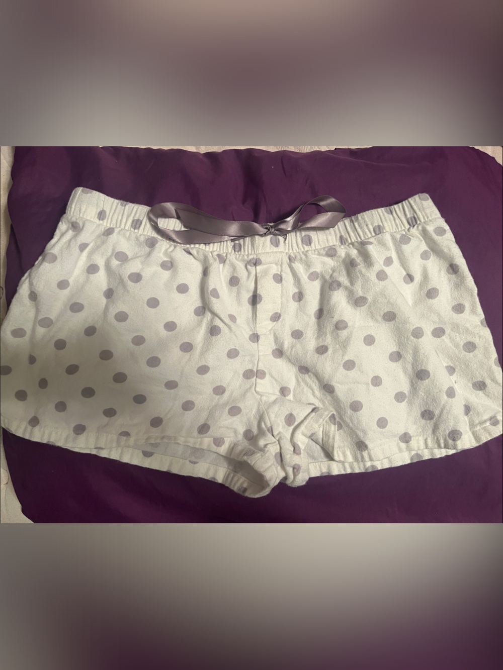 Sonoma White Polka Dot Sleep Shorts
